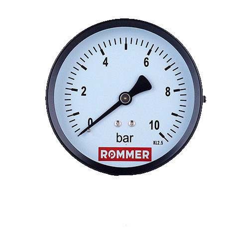 Манометр Rommer 1/4" аксиальный 50 мм 0-10 бар