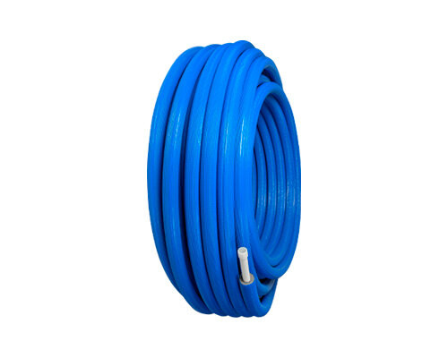 Труба металлопластиковая предизолированная PE-RT/Al/PE-RT 16х2.0, 6 мм синяя, 100 м Uni-Fitt