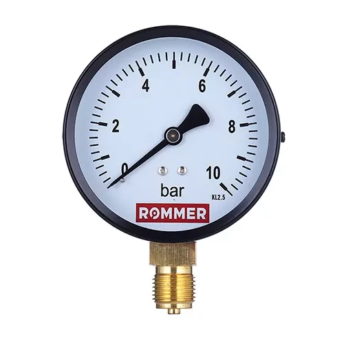 Манометр Rommer 1/4" радиальный 63 мм 0-10 бар