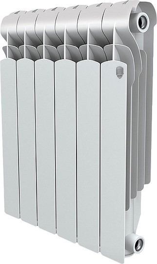 Радиатор алюминиевый секционный Royal Thermo Indigo 500 2.0 6 секций, боковое подключение, белый