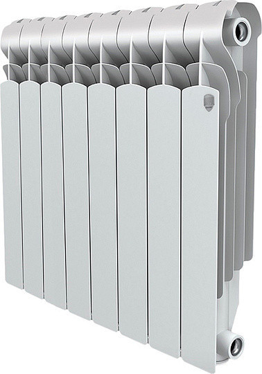 Радиатор алюминиевый секционный Royal Thermo Indigo 500 2.0 8 секций, боковое подключение, белый