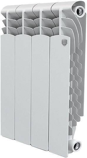 Радиатор алюминиевый секционный Royal Thermo Revolution 350 4 секции, боковое подключение, белый