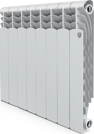 Радиатор алюминиевый секционный Royal Thermo Revolution 500 2.0 8 секций, боковое подключение, белый