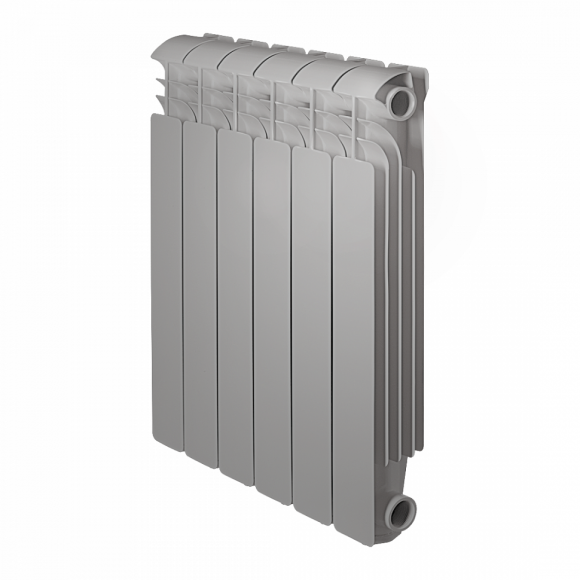 Радиатор алюминиевый секционный ISEO 500 6 секций, боковое подключение, серый Global